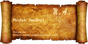 Medek Amábel névjegykártya